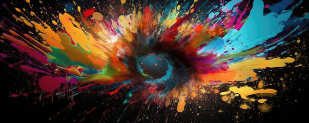 Abstract artistic watercolor splash background 3d render, Generative AI