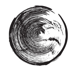 Round Grunge Shape Texture, Rough Circle Stamp, Black Paint Ring Frame, Round Grunge Shape Background