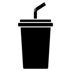 plastic cup with straw