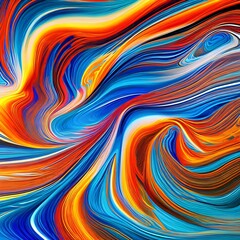 Digital Ocean: An abstract representation of the ocean, created with digital shapes and vibrant colors1, Generative AI