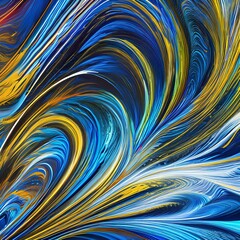 Electric Ocean: An abstract representation of the ocean, created with electrifying shapes and vivid colors1, Generative AI