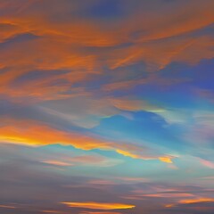 Fototapeta premium Pixelated Skies: An abstract representation of the sky, created with pixelated shapes and bright colors2, Generative AI