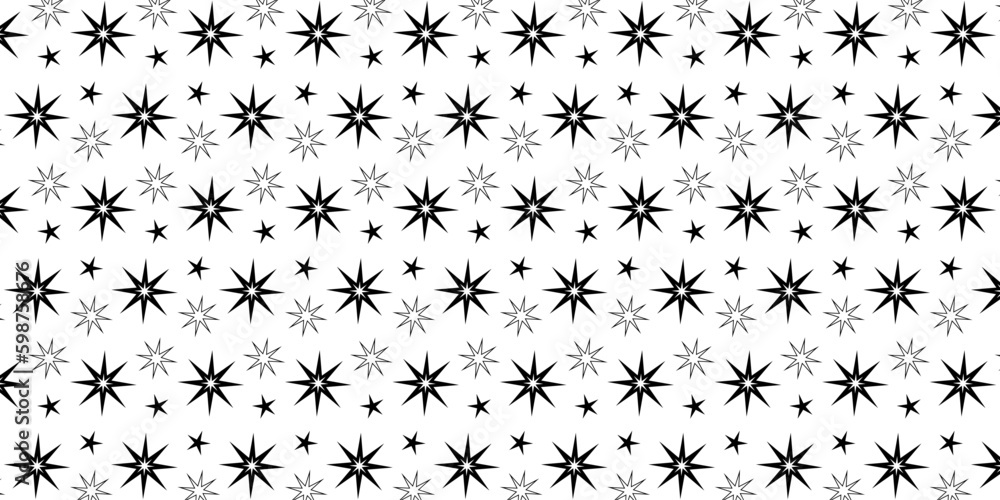 Poster abstract stars pattern on backdrop. geometric forms background. modern vector texture.