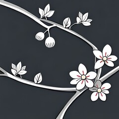 Snowy Petals Pattern,IA image.