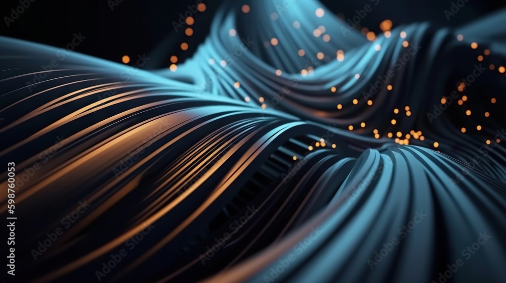 Poster modern abstract digital 3d background. copy space. based on generative ai