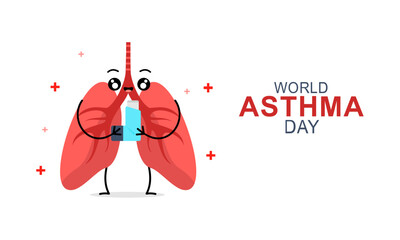 World asthma day illustration vector