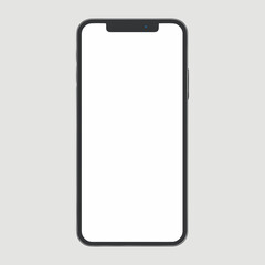 phone with blank screen mockup vector illustration. smartphone vector illustration.
