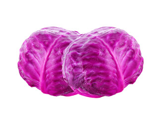 Obraz premium Purple cabbage isolated on transparent png