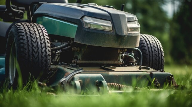 Mowing grass Generative AI