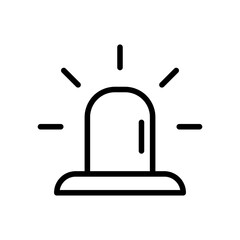 Fire siren icon, Flat design style. vector fire siren icon illustration on white background..eps