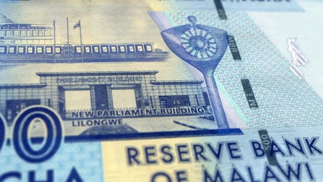 Malawi Malawian Kwacha xxx Banknotes, yyy  Malawian Kwacha, Close-up and macro view of the Malawian Kwacha, Tracking and Dolly Shots xxx Malawian Kwacha banknote Observe and Reserve Side