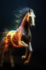 Obraz na płótnie Canvas Horse - Majestic Gallop: The Untold Equine Chronicle