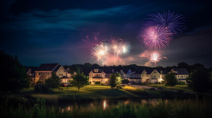 A Star-Spangled Night: Fireworks Over the Golf Course
