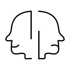 Bipolar icon,vector illustration. Flat design style. vector bipolar icon illustration on white background..eps