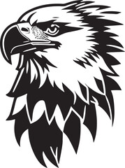 Beautiful and powerful eagle emblem art vector 