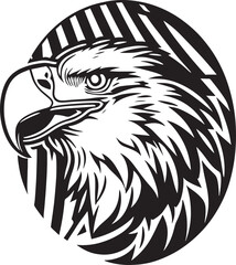 Super and powerful eagle emblem art vector 