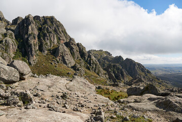 Stunning rugged mountainous scenery in Los Gigantes, a mountain massif that belongs to the northern area of Sierras Grandes, amazing destination for hiking, trekking and climbing in Cordoba, Argentina