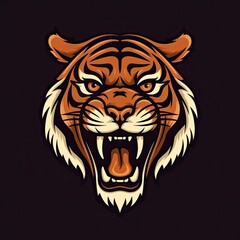 Tiger Anger Logo Style - AI Generated