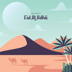 eid al adha mubarak social media post template