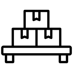 pallet icon illustration design with outline