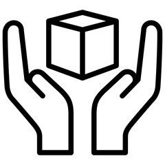 insurance icon illustration design with outline