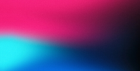 Pink blue black vibrant neon colors background, grain texture wide banner size