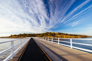Granite Island Causeway in Victor Harbor in Australia