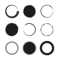 Brush circles, great design for any purposes. Vector illustration. 