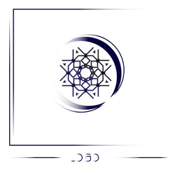 Simple icon of a star in a circle. Logo for your design