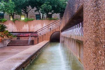 Fountains and the staircase in the city park