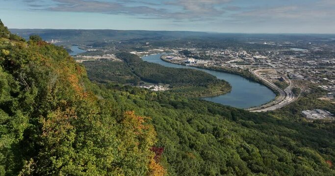High On Top of Lookout Mountain Looking out at the Cumberland River and Chattanooga Tennessee