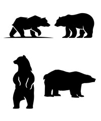 bear silhouette design bear vector illustration design