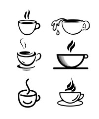 Coffee silhouette design coffee vector illustration design
