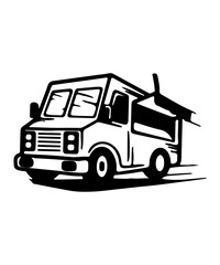 Food van silhouette design food van vector illustration design