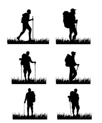 Hiking silhouette design hiking vector illustration design