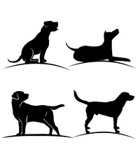 Dog silhouette design dog vector illustration design
