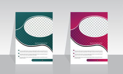 Business brochure flyer design a4 template.
Guardian between green and purple colors