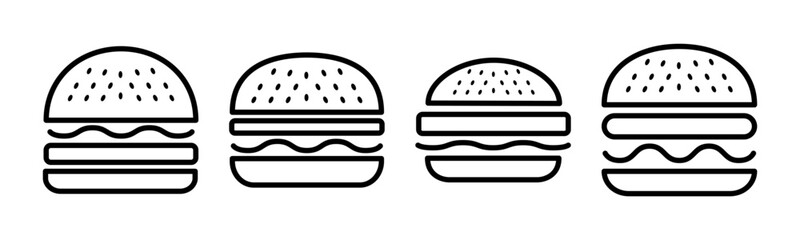 Burger icon vector illustration. burger sign and symbol. hamburger