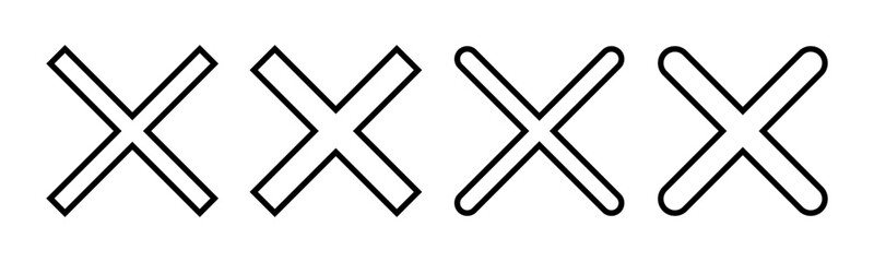 Close icon vector illustration. Delete sign and symbol. cross sign