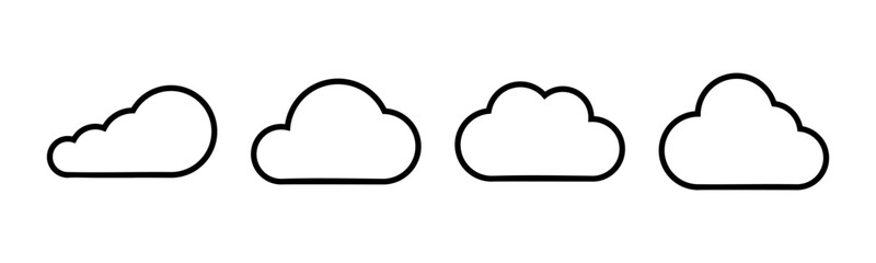 Cloud icon vector illustration. cloud sign and symbol