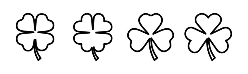 Clover icon vector illustration. clover sign and symbol. four leaf clover icon.