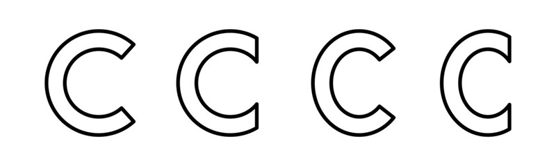 Copyright icon vector illustration. copyright sign and symbol