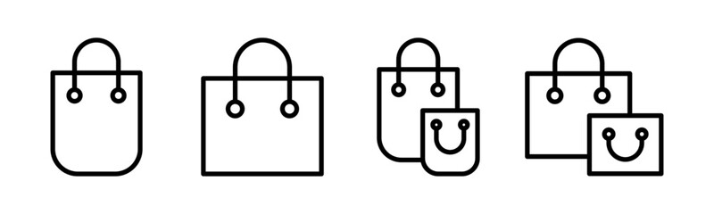 Shopping bag icon vector illustration. shopping sign and symbol