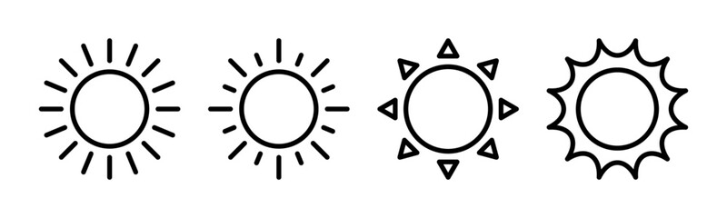 Sun icon vector illustration. Brightness sign and symbol.