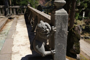 Komainu at Iwakiyama Shrine in Aomori JAPAN