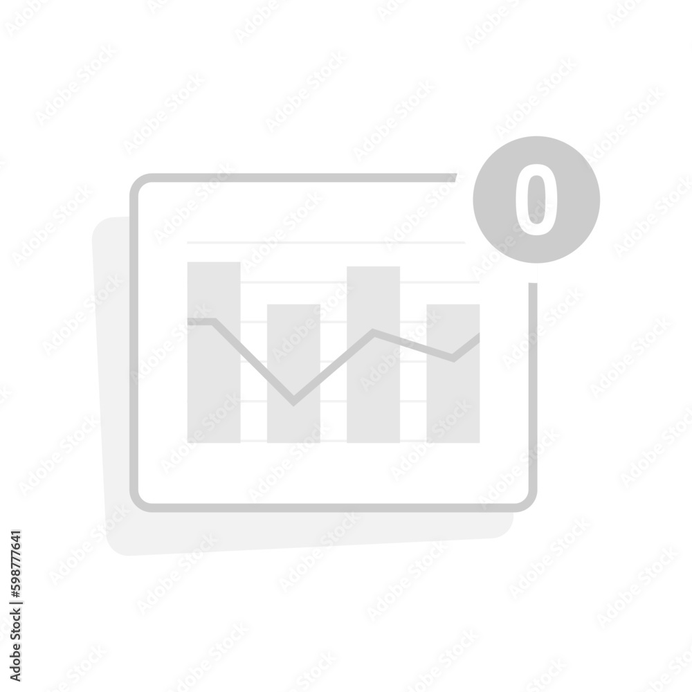 Poster no data or chart to display concept illustration flat design vector eps10. modern graphic element fo