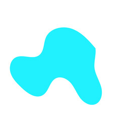 Obraz premium Light Blue Blob Abstract Shapes Vectors 