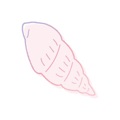 貝がらの手書き線画ベクターイラスト