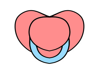 赤ちゃんのおしゃぶりのイラスト素材
