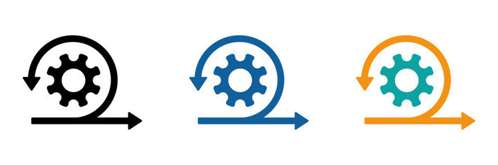 Agile vector flat icons set